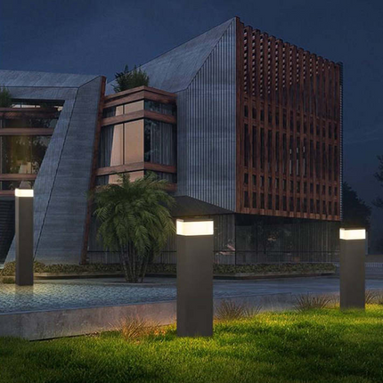 Prostokątna Lampa Zewnętrzna LED z Metalową Ramą – Nowoczesna Lampa Zewnętrzna Solarna do Ogrodu i Tarasu 3