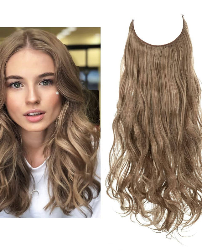 Przedłużanie włosów bezszwowe dla uzyskania objętości i naturalnego wyglądu – doczepiane włókna syntetyczne, długość 50 cm 1
