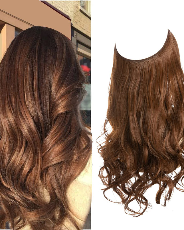 Przedłużanie włosów bezszwowe dla uzyskania objętości i naturalnego wyglądu – doczepiane włókna syntetyczne, długość 50 cm 10