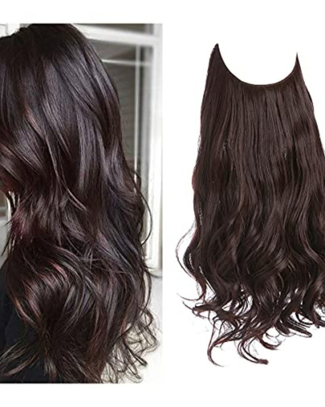 Przedłużanie włosów bezszwowe dla uzyskania objętości i naturalnego wyglądu – doczepiane włókna syntetyczne, długość 50 cm 14