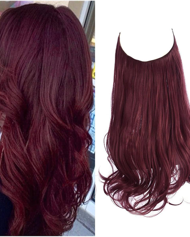 Przedłużanie włosów bezszwowe dla uzyskania objętości i naturalnego wyglądu – doczepiane włókna syntetyczne, długość 50 cm 16