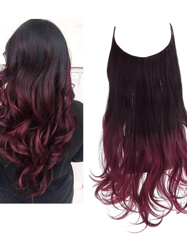 Przedłużanie włosów bezszwowe dla uzyskania objętości i naturalnego wyglądu – doczepiane włókna syntetyczne, długość 50 cm 20