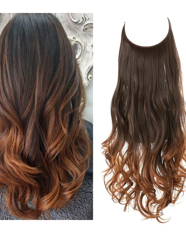 Przedłużanie włosów bezszwowe dla uzyskania objętości i naturalnego wyglądu – doczepiane włókna syntetyczne, długość 50 cm 21