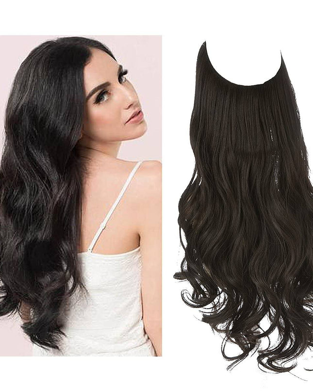 Przedłużanie włosów bezszwowe dla uzyskania objętości i naturalnego wyglądu – doczepiane włókna syntetyczne, długość 50 cm 23