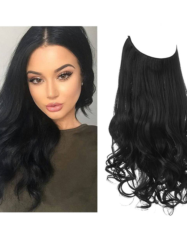 Przedłużanie włosów bezszwowe dla uzyskania objętości i naturalnego wyglądu – doczepiane włókna syntetyczne, długość 50 cm 24