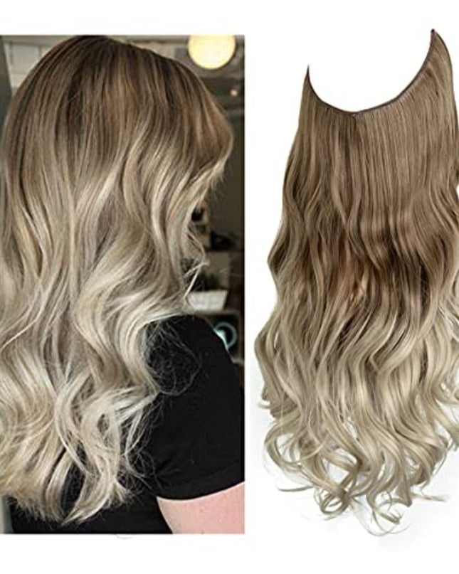 Przedłużanie włosów bezszwowe dla uzyskania objętości i naturalnego wyglądu – doczepiane włókna syntetyczne, długość 50 cm 25