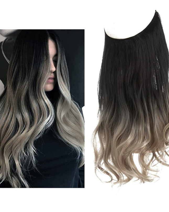 Przedłużanie włosów bezszwowe dla uzyskania objętości i naturalnego wyglądu – doczepiane włókna syntetyczne, długość 50 cm 26