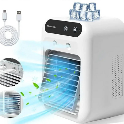 Przenośna chłodziarka parowa USB z nawilżaczem – kompaktowy wentylator chłodzący do użytku osobistego 1