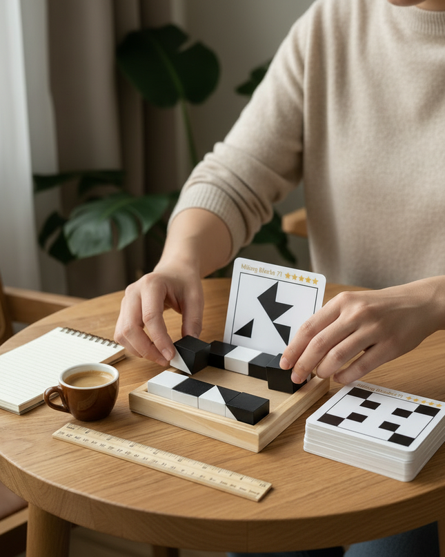Przenośna dwukolorowa gra logiczna do treningu mózgu – kieszonkowa zabawka logiczna 2