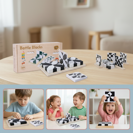 Przenośna dwukolorowa gra logiczna do treningu mózgu – kieszonkowa zabawka logiczna 4