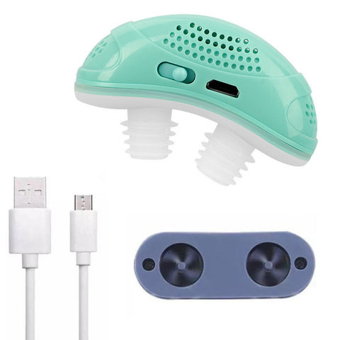 Przenośne Urządzenie Micro CPAP do Eliminacji Chrapania – Ciche i Kompaktowe, Jasnozielone z Silikonowymi Nakładkami 0