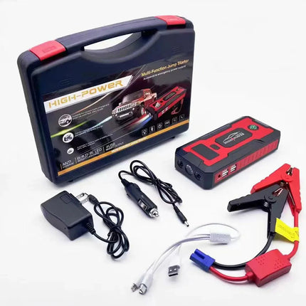 Przenośny Zestaw Awaryjnego Rozruchu 12V z Pompą i Power Bankiem 30000mAh – Kompaktowy i Lekki Zestaw do Uruchamiania Pojazdów 7