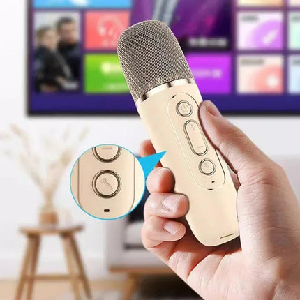 Przenośny Zestaw Karaoke Bluetooth z Dwiema Mikrofonami Bezprzewodowymi i Oświetleniem RGB dla Dzieci i Dorosłych 6