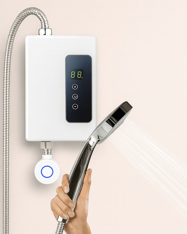 Przenośny bez zbiornikowy podgrzewacz wody o mocy 3500 W do natychmiastowego podgrzewania wody – kompaktowy i energooszczędny do łazienki i kuchni 1