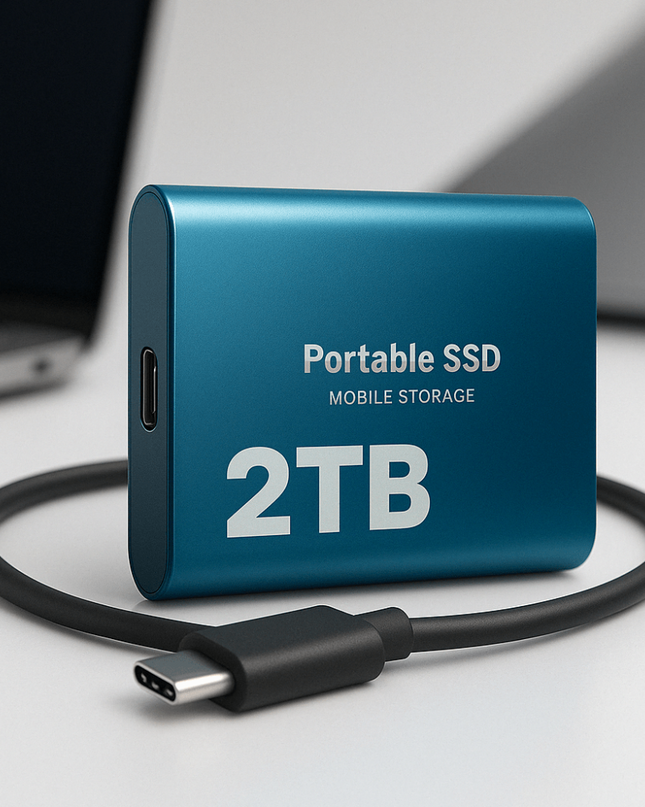 Przenośny dysk SSD z interfejsem USB C – szybki zewnętrzny dysk zapasowy 1