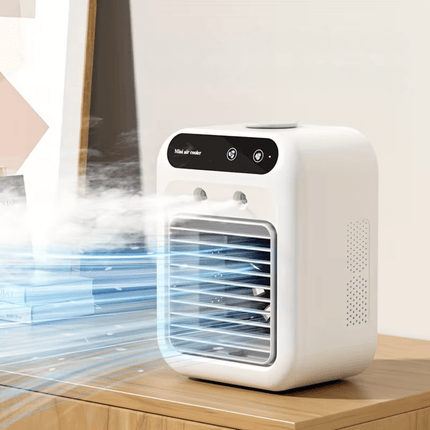 Przenośny mini wentylator biurkowy z akumulatorem ładowanym przez USB – kompaktowy klimatyzator osobisty do małych pomieszczeń 2