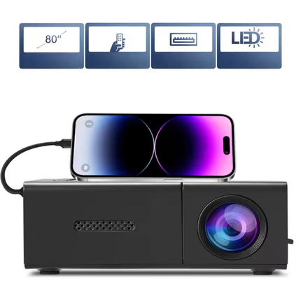 Przenośny miniprojektor o rozdzielczości HD 720P i łączności USB – kompaktowa konstrukcja do użytku domowego i na zewnątrz 1