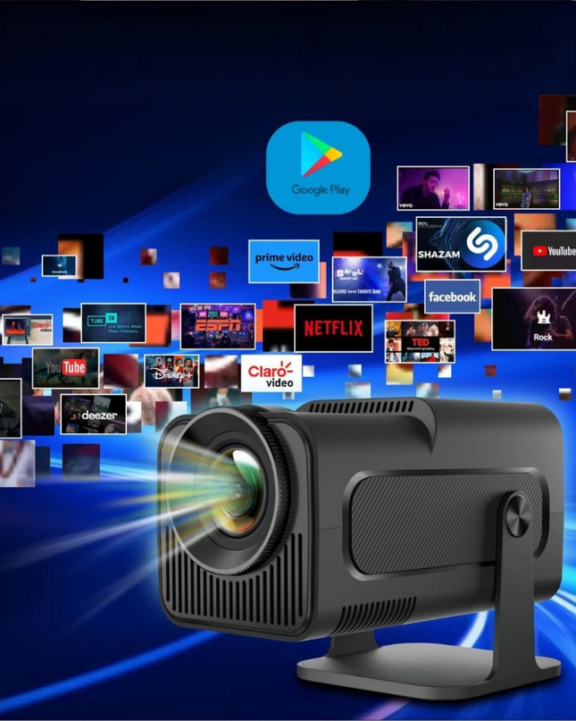 Przenośny miniprojektor z Wi-Fi i systemem Android – kompaktowa konstrukcja do streamingu i gier 3