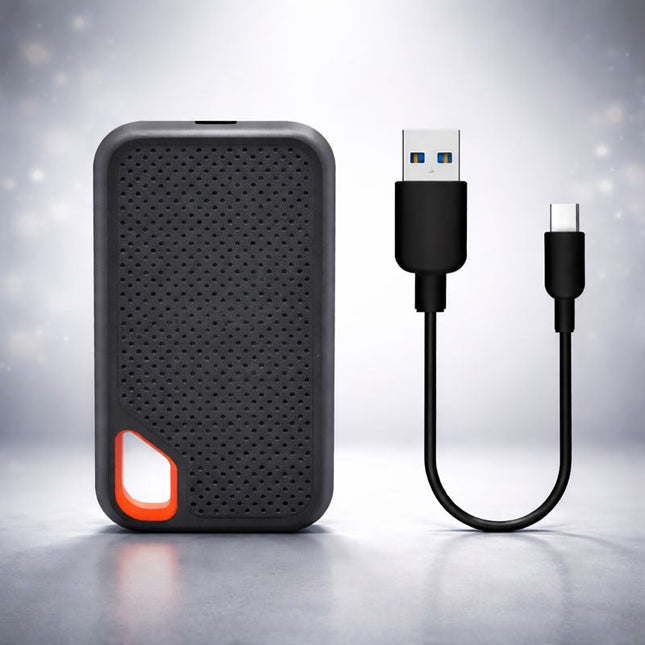 Przenośny zewnętrzny dysk SSD ze złączem USB C – kompaktowa anodowana aluminiowa konstrukcja umożliwiająca szybkie przesyłanie plików 1