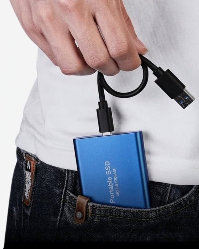 Przenośny zewnętrzny dysk twardy SSD z szybkim transferem USB 3.1 – kompaktowa pamięć masowa do tworzenia kopii zapasowych 0