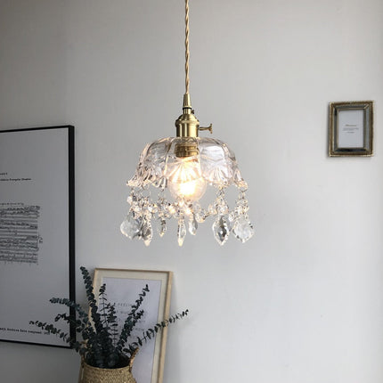 Przezroczysta Lampa Wisząca z Kryształowego Szkła do Salonu – Eleganckie Oświetlenie do Wnętrz, Nowoczesny Design 1