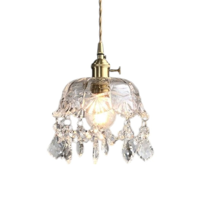 Przezroczysta Lampa Wisząca z Kryształowego Szkła do Salonu – Eleganckie Oświetlenie do Wnętrz, Nowoczesny Design 2