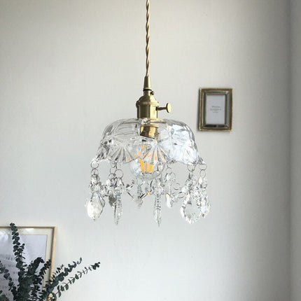 Przezroczysta Lampa Wisząca z Kryształowego Szkła do Salonu – Eleganckie Oświetlenie do Wnętrz, Nowoczesny Design 3