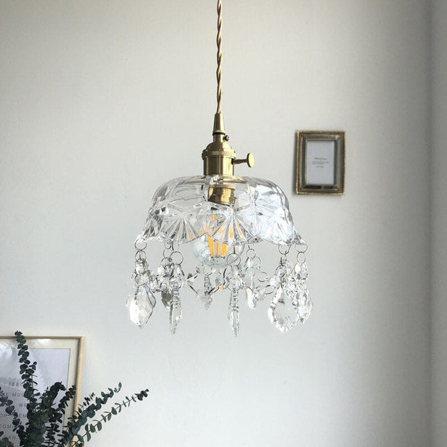 Przezroczysta Lampa Wisząca z Kryształowego Szkła do Salonu – Eleganckie Oświetlenie do Wnętrz, Nowoczesny Design 3