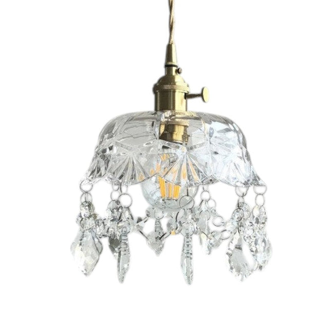 Przezroczysta Lampa Wisząca z Kryształowego Szkła do Salonu – Eleganckie Oświetlenie do Wnętrz, Nowoczesny Design 4