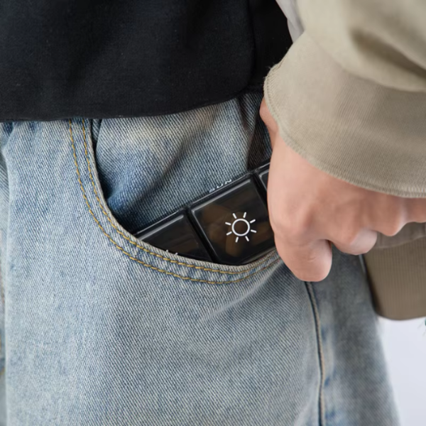 Pudełko na Pigułki z Harmonogramem Tygodniowym – Przezroczyste z Kolorowymi Przegródkami, 7 Sekcji do Suplementów 4