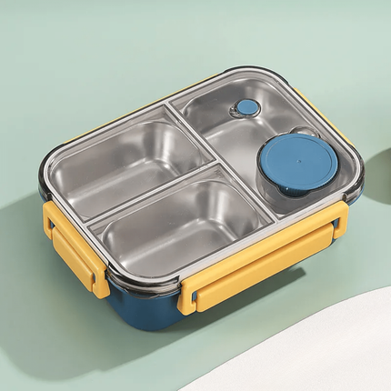 Pudełko na lunch Bento ze stali nierdzewnej z izolowanymi przegródkami – szczelna konstrukcja dla zorganizowanych posiłków 2