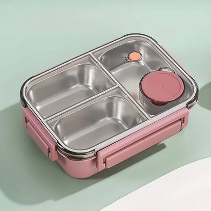 Pudełko na lunch Bento ze stali nierdzewnej z izolowanymi przegródkami – szczelna konstrukcja dla zorganizowanych posiłków 4