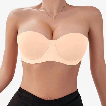 Push-up Biustonosz Bez Ramiączek - Niewidoczny Half Cup z Antypoślizgową Technologią 6