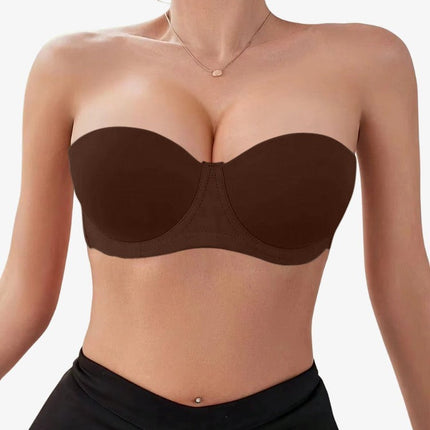 Push-up Biustonosz Bez Ramiączek - Niewidoczny Half Cup z Antypoślizgową Technologią 8