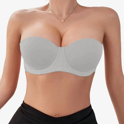 Push-up Biustonosz Bez Ramiączek - Niewidoczny Half Cup z Antypoślizgową Technologią 9