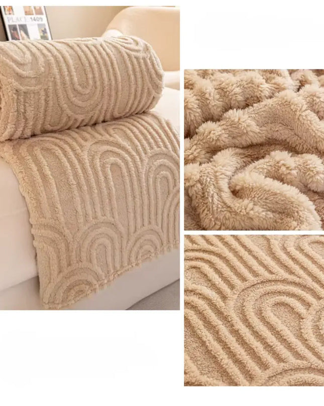 Puszysty Koc Polarowy w Kratę – Ultra Miękki, Elegancki, Ciepły Kocyk Polarowy do Domu i Podróży 1