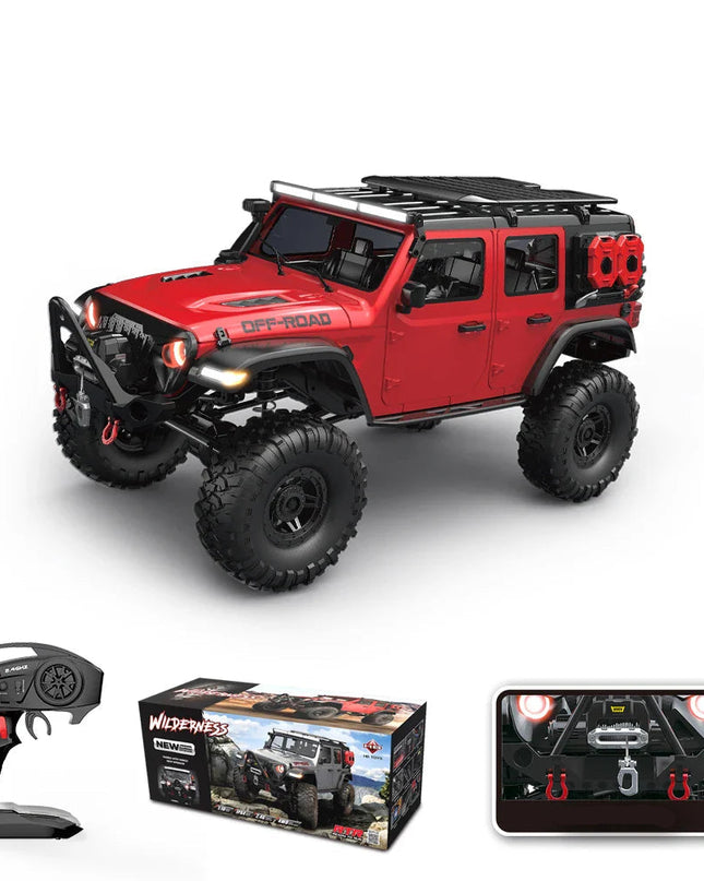 RC Samochód 4WD Off-Road Rock Crawler z LED i Proporcjonalnym Sterowaniem – Idealny na Prezent 7