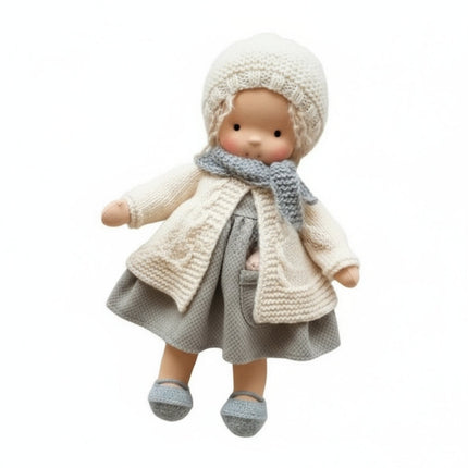 Ręcznie Robiona Lalka Waldorf z Bawełny 28 cm – Miękka i Urocza do Kreatywnej Zabawy 12