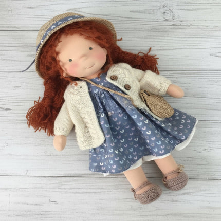 Ręcznie Robiona Lalka Waldorf z Bawełny 28 cm – Miękka i Urocza do Kreatywnej Zabawy 19
