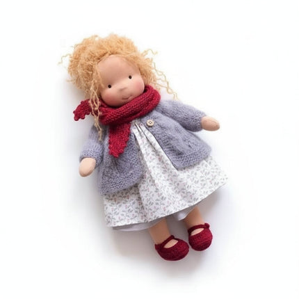 Ręcznie Robiona Lalka Waldorf z Bawełny 28 cm – Miękka i Urocza do Kreatywnej Zabawy 25