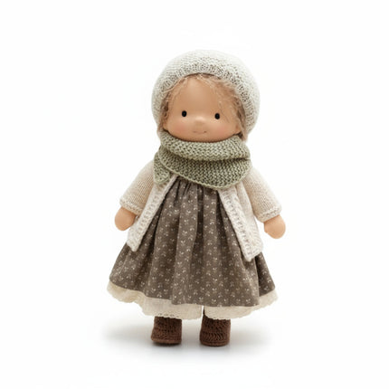 Ręcznie Robiona Lalka Waldorf z Bawełny 28 cm – Miękka i Urocza do Kreatywnej Zabawy 26