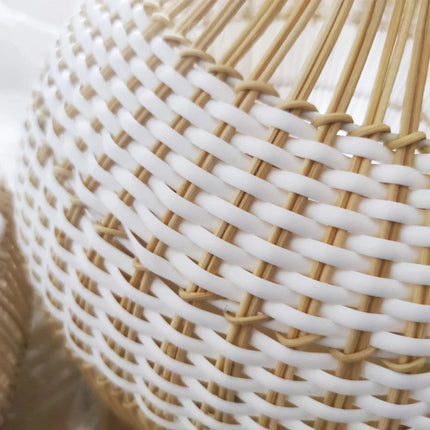 Ręcznie Tkana Lampa Wisząca z Rattanu do Kuchni – Naturalny Styl, Regulowana Długość Zawieszenia 4