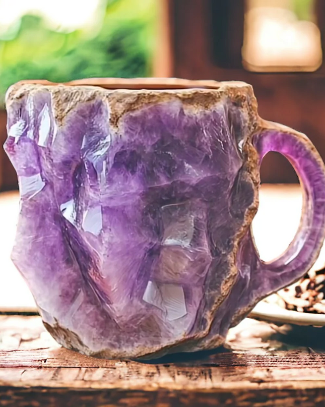 Ręcznie robiony kubek ceramiczny 350 ml – wyjątkowy design, ergonomiczny uchwyt, można myć w zmywarce i używać w kuchence mikrofalowej 0