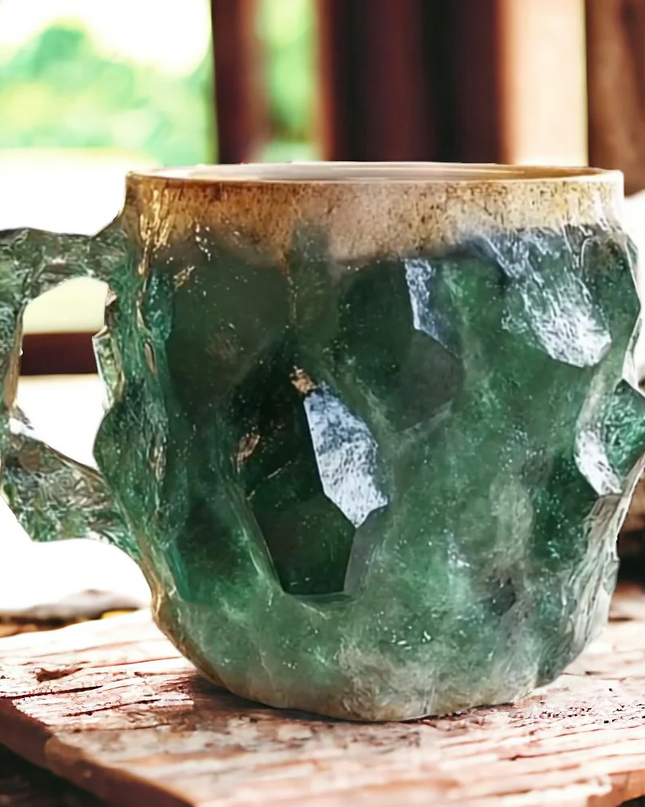 Ręcznie robiony kubek ceramiczny 350 ml – wyjątkowy design, ergonomiczny uchwyt, można myć w zmywarce i używać w kuchence mikrofalowej 4