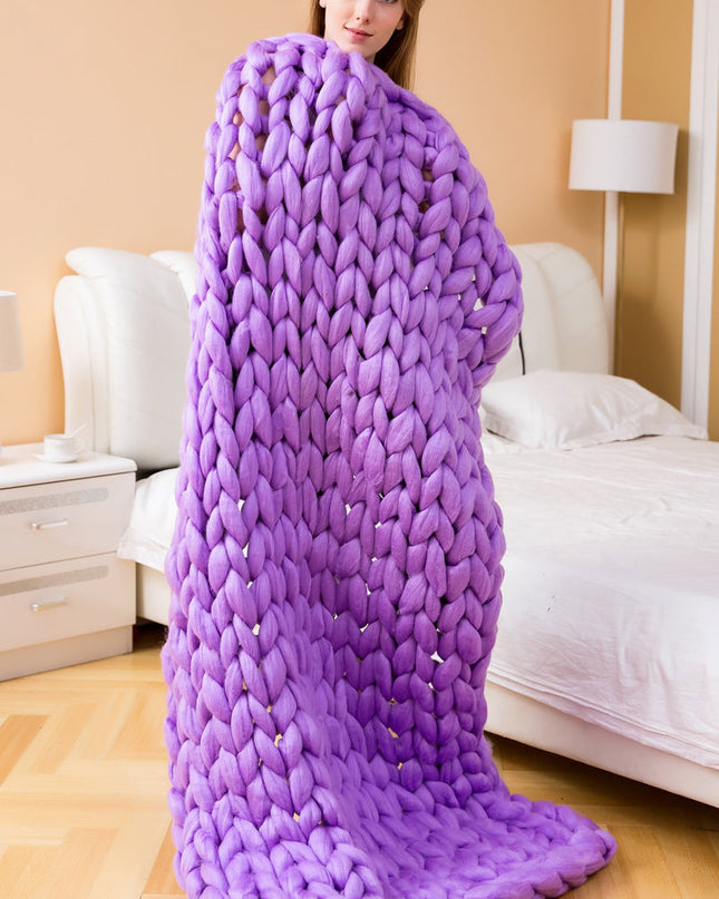 Ręcznie tkany wełniany koc – luksusowy kaszmir o niezrównanej miękkości 7