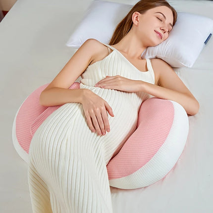 Regulowana poduszka ciążowa z ergonomicznym podparciem, wykonana z oddychającego materiału poliester, w roz 5