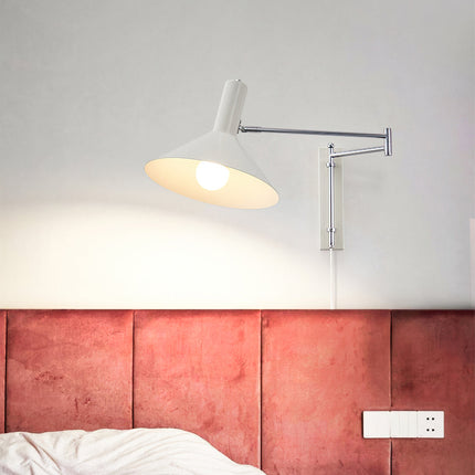 Regulowana lampa ścienna z wtyczką – nowoczesne oświetlenie kinkietowe z metalu do nowoczesnych przestrzeni 6