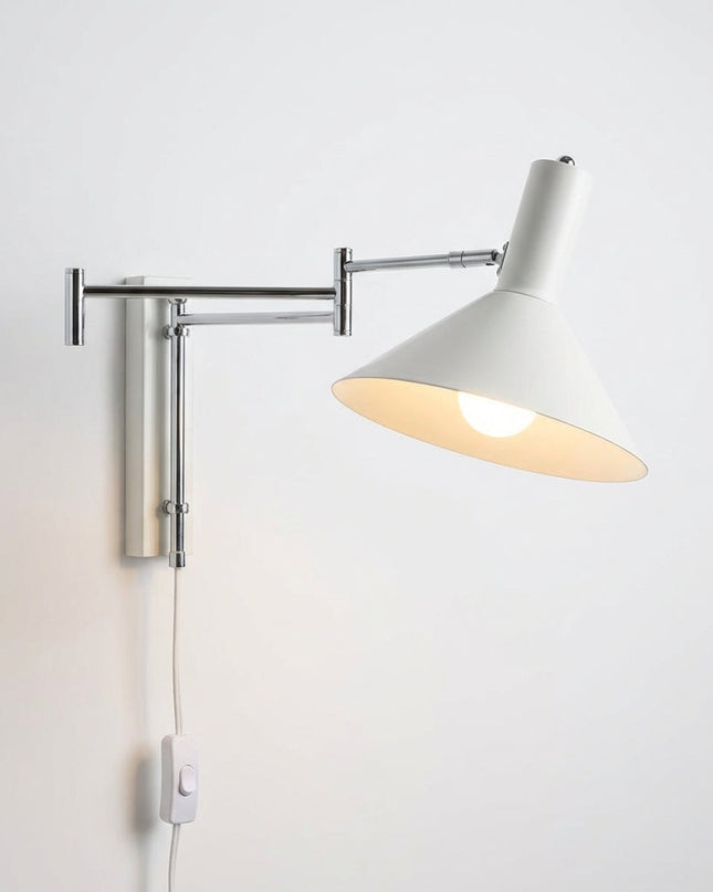Regulowana lampa ścienna z wtyczką – nowoczesne oświetlenie kinkietowe z metalu do nowoczesnych przestrzeni 7