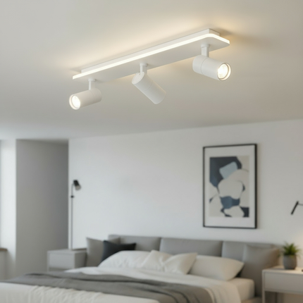 Regulowana lampa sufitowa LED z ciepłym białym światłem – nowoczesny design industrialny, wykończenie metalowe 6