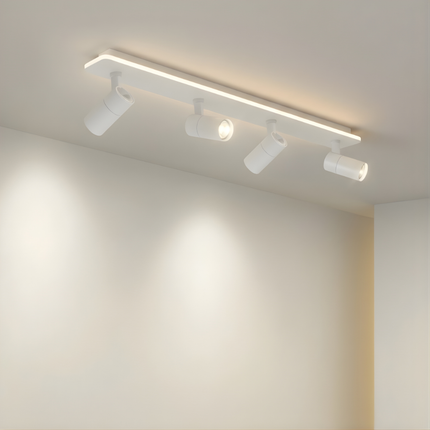 Regulowana lampa sufitowa LED z ciepłym białym światłem – nowoczesny design industrialny, wykończenie metalowe 8